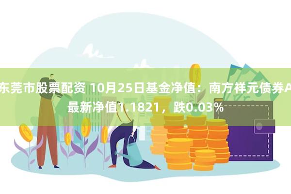 东莞市股票配资 10月25日基金净值：南方祥元债券A最新净值1.1821，跌0.03%